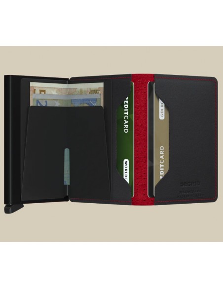 Slimwallet Perforated Black&Red