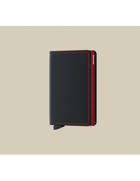 Slimwallet Matte Black & Red