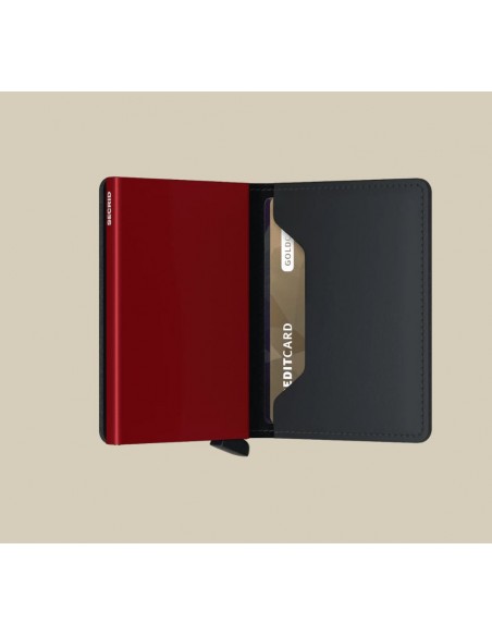 Slimwallet Matte Black & Red