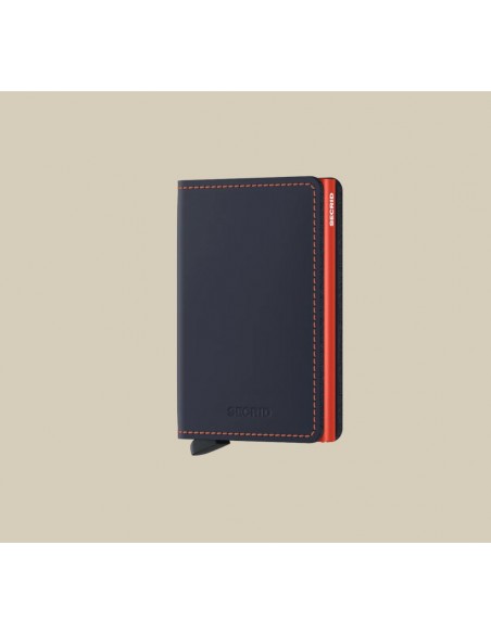 Slimwallet Matte NightBlue & Orange