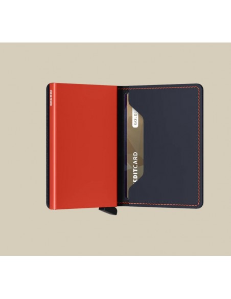 Slimwallet Matte NightBlue & Orange