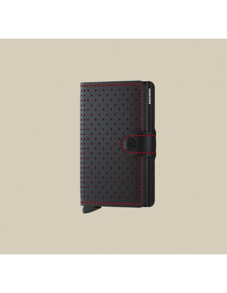 Miniwallet Perforated Black-Red