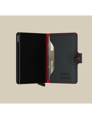 Miniwallet Perforated Black-Red