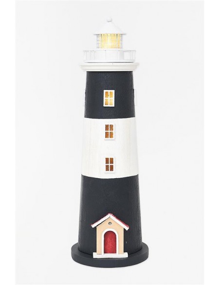 FARO DE METAL CON LED, Ø:15cm H:45,5cm
