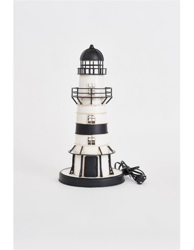 FARO DE METAL CON LED, Ø: 21 cm - H: 44 cm