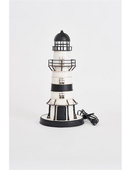 FARO DE METAL CON LED, Ø: 21 cm - H: 44 cm