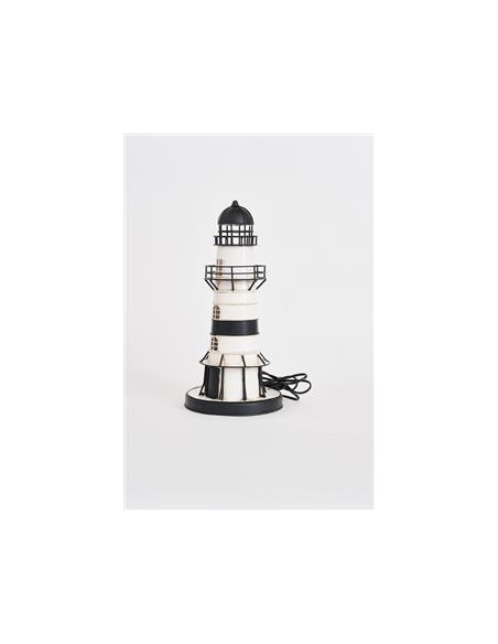 FARO DE METAL CON LED, Ø: 21 cm - H: 44 cm