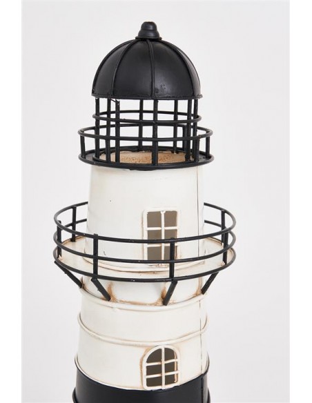 FARO DE METAL CON LED, Ø: 21 cm - H: 44 cm