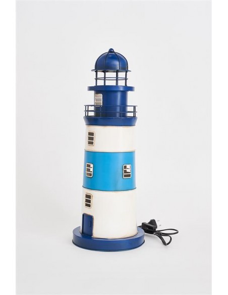 FARO DE METAL CON LED, Ø: 22,5 cm - H: 59 cm