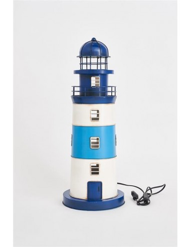 FARO DE METAL CON LED, Ø: 22,5 cm - H: 59 cm