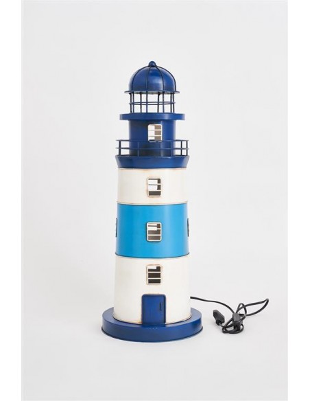 FARO DE METAL CON LED, Ø: 22,5 cm - H: 59 cm