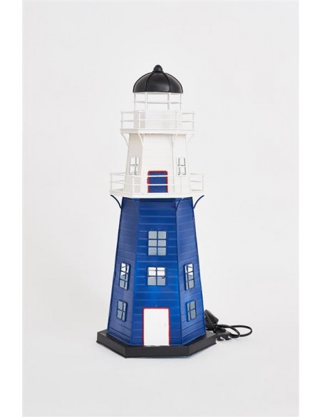 FARO DE METAL CON LED, L: 22,5 cm - W: 22,5 cm - H: 59 cm