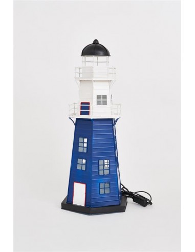FARO DE METAL CON LED, L: 22,5 cm - W: 22,5 cm - H: 59 cm