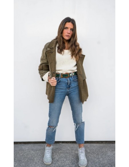 Cinturón Latch - Green Velvet