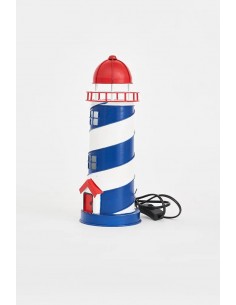 Faro de metal a rayas Ø: 12 cm - H: 32 cm