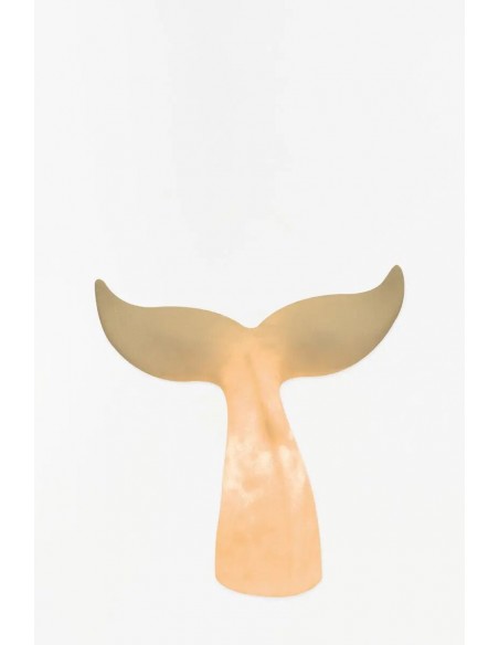 Lámpara de resina forma de cola de ballena L: 38 cm - H: 40,5 cm