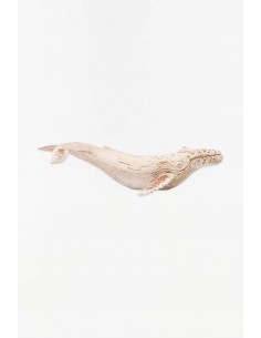 Ballena en resina blanca L: 50 cm - H: 13 cm