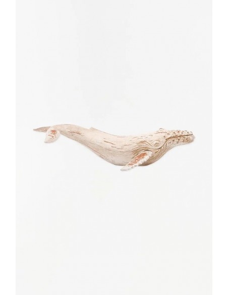 Ballena en resina blanca L: 50 cm - H: 13 cm