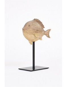 Pez de resina con base metálica 2