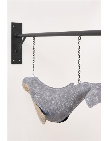 Ballena de metal con soporte para colgar