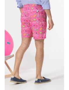 BAÑADOR ESTAMPADO LA DOLCE VITA ROSA CHICLE 2