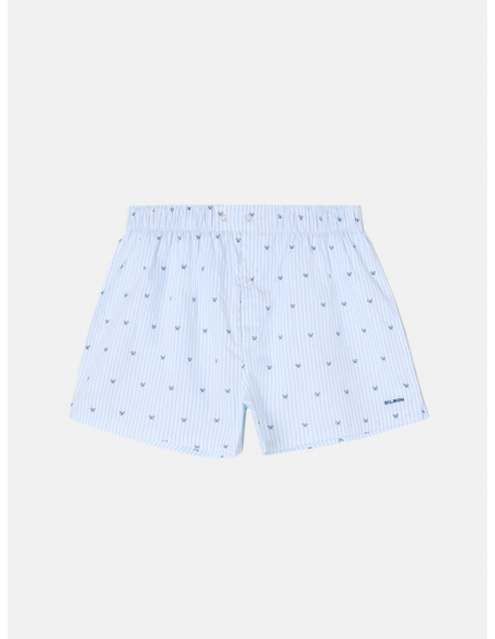 Calzoncillo rayas raquetas celeste