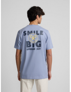Camiseta smile big azul medio