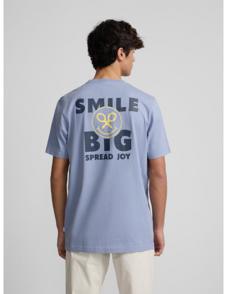 Camiseta smile big azul medio