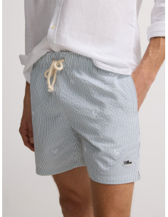 Bañador rayas verde medio 2