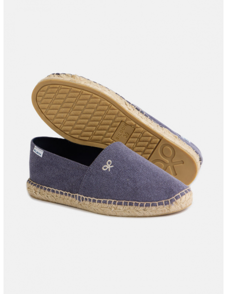 Alpargata clasica minilogo azul