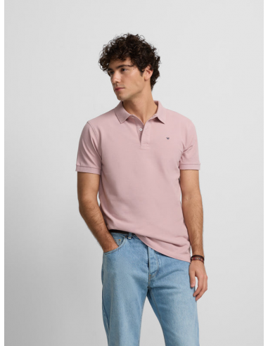 Polo clasico liso coral claro