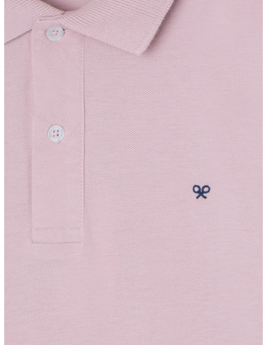 Polo clasico liso coral claro