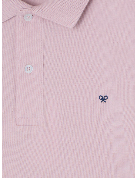 Polo clasico liso coral claro