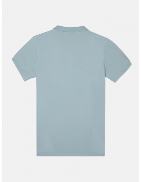 Polo clasico liso azul gris