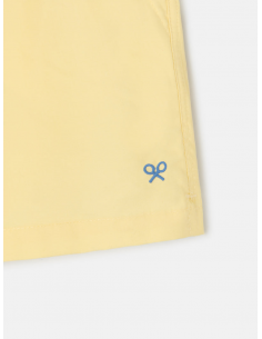 Bañador liso amarillo claro 2