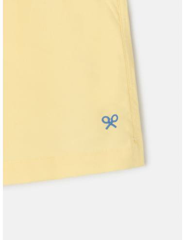 Bañador liso amarillo claro