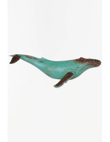 Ballena jorobada grande en resina 87cm