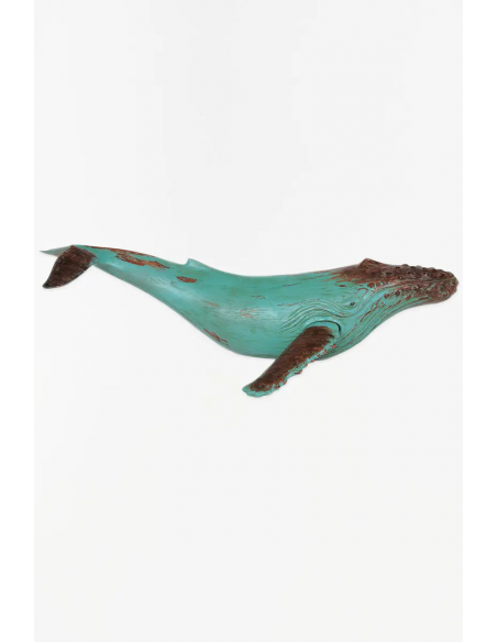 Ballena jorobada grande en resina 87cm
