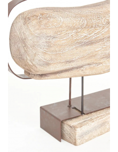 Ballena de madera con silueta de metal L: 50 cm - H: 30,5 cm 2
