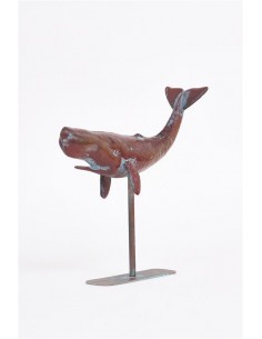 Cachalote con base en metal tamaño pequeño L: 30 cm - W: 9 cm - H: 28,5 cm 2