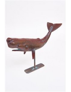 Cachalote con base en metal tamaño grande L: 41,5 cm - W: 14 cm - H:32,5 cm 2