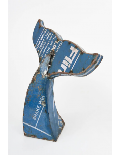 Cola de ballena de metal reciclado L: 30 CM - H: 24,5 CM 2