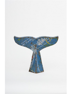 Cola de ballena de metal reciclado L: 37 cm - H: 31 cm 2