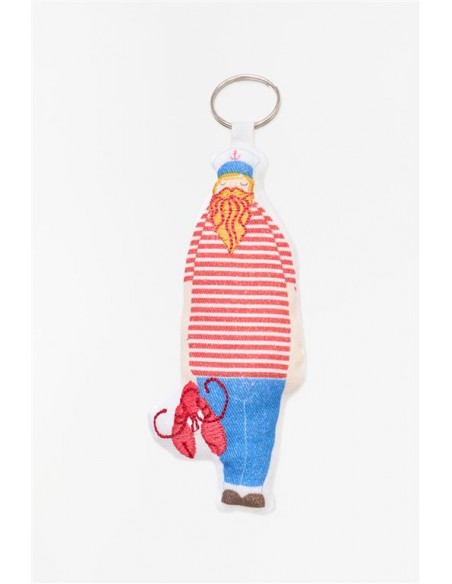 Llavero forma de marinero en algodón resistente