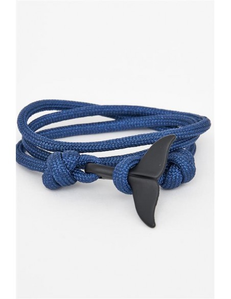 Pulsera de cuerda azul con cola de ballena