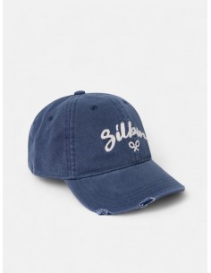 Gorra silbon desgastada azul marino