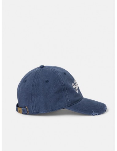Gorra silbon desgastada azul marino