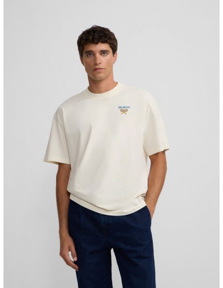 Camiseta relaxed fit perfect set crema