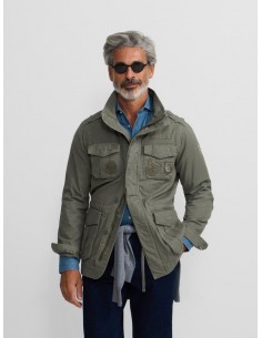 Chaqueta militar parches dye verde