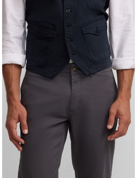 Pantalon chino casual gris oscuro